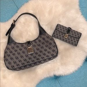 Dooney & Bourke crescent hobo with matching wallet